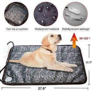 Waterproof Adjustable Pet Heating Pad for Cats Dogs Electric Heater Mat Warm Bed
